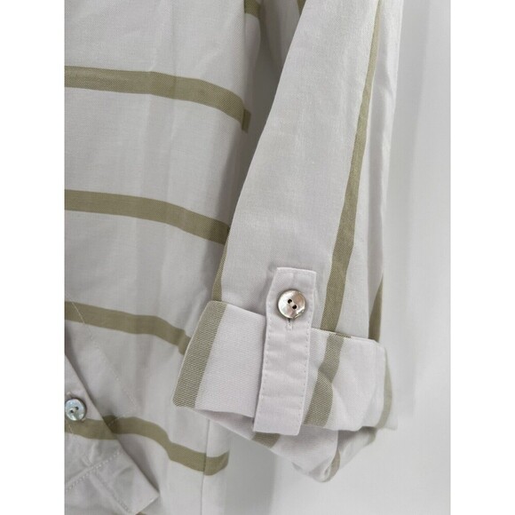 SOFT SURROUNDINGS Asymmetrical Washed Tencel Tunic Top Striped XSMALL Easy Wear - Picture 2 of 12